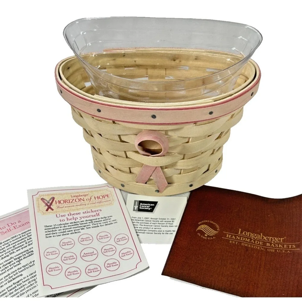 Longaberger 2007 Whitewashed Horizon of Hope Wall Basket Protector Flyer +